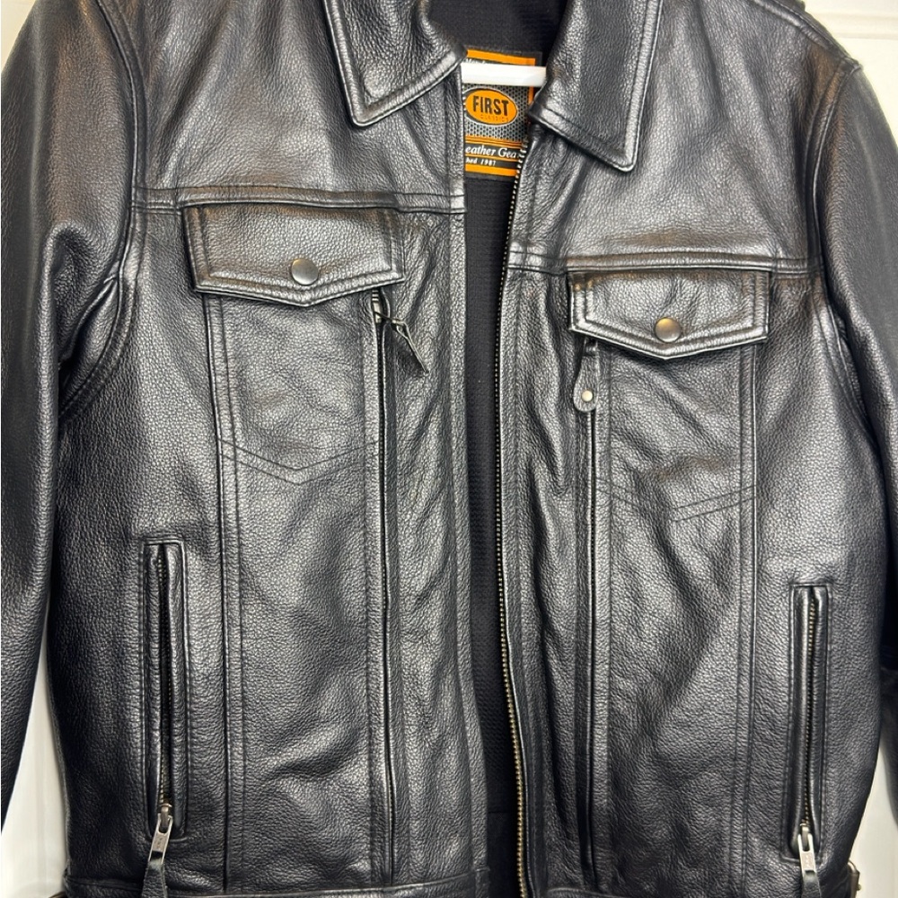 Black Leather Motorcycle Jacket